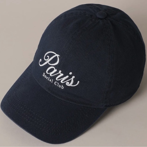 1. BACK IN STOCK-Paris Social Club Baseball Hat Navy Blue - Picture 4 of 5